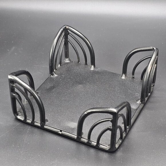 Cast Iron Square Trivet Stand Elegant Arched Legs Candle Figurines Art JE404 - Picture 4 of 4